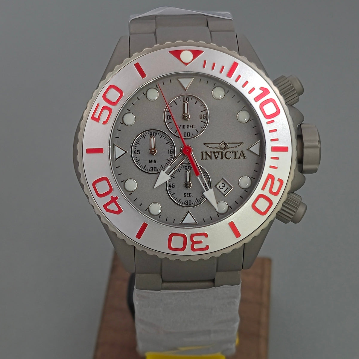 Reloj INVICTA Grand Diver Titanio Red 52mm (49146)