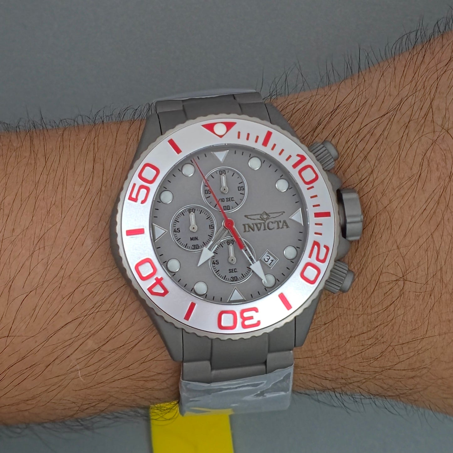 Reloj INVICTA Grand Diver Titanio Red 52mm (49146)
