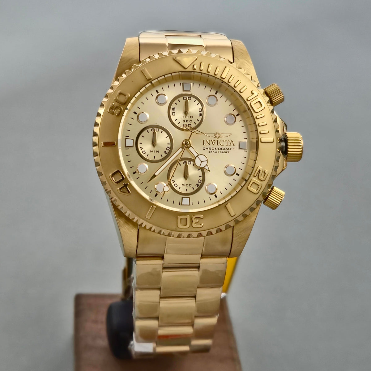 Reloj INVICTA Pro Diver Chronograph Gold 200metros 43.5mm (1774)
