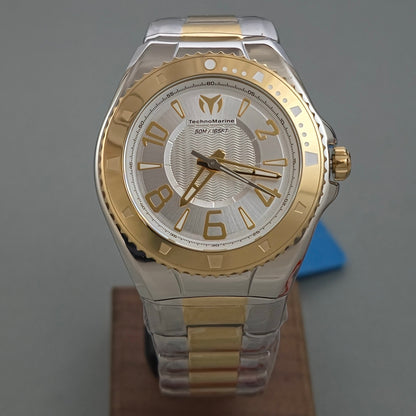 Reloj TechnoMarine Lusso Mare Silver Gold 44mm (TM-226005)