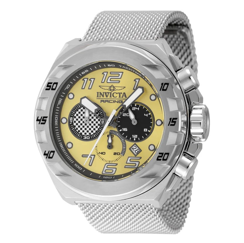 Reloj INVICTA Racing Checkered Velocity Yellow 48mm (47199)