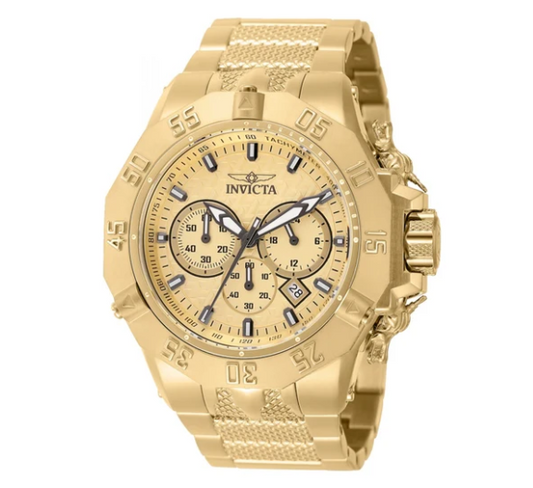 Reloj INVICTA Subaqua Poseidon Gold 200 metros 53.8mm (48358) + Estuche Anti Impacto