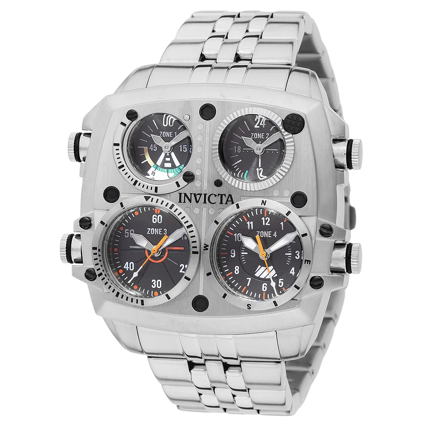 Reloj INVICTA Aviator Zulu 4Zone Silver 50mm (49605)