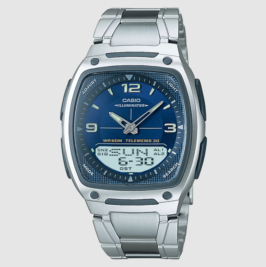 Reloj Casio AW81D-2AV Acero Telememo 30