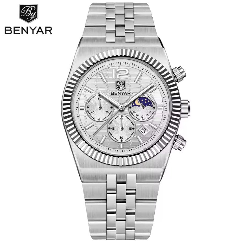 Reloj BENYAR Ejecutivo Cronógrafo White