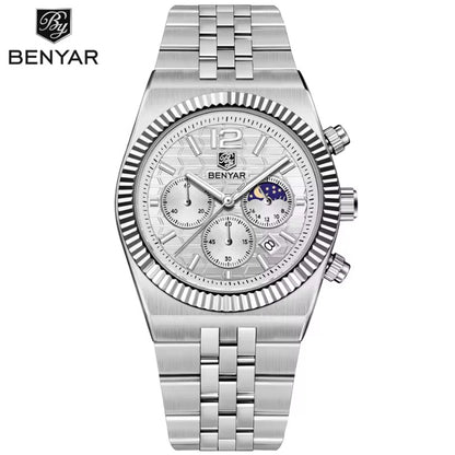 Reloj BENYAR Ejecutivo Cronógrafo White