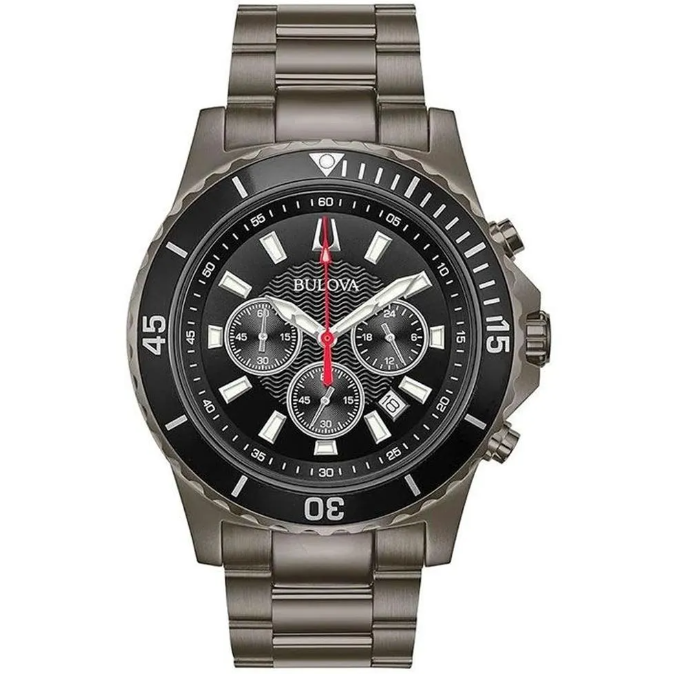 Reloj BULOVA Chronograph GunMetal 98B337 Original