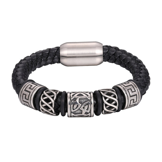 Pulsera de Cuero Vintage Style 21cm
