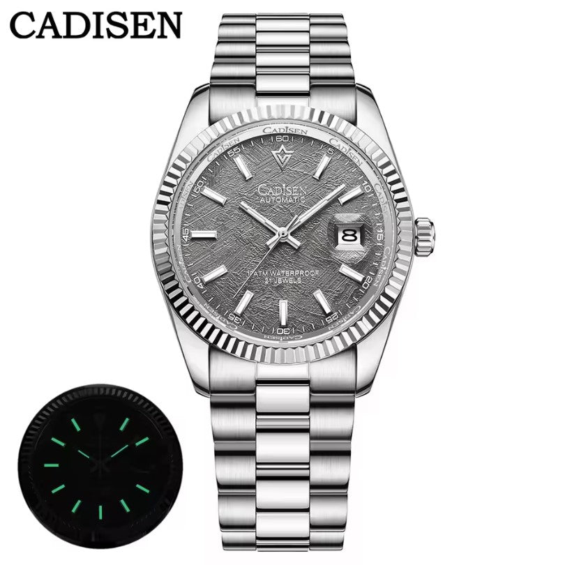 Reloj Automático CADISEN Inspiración Date Just Gris (C8214M)