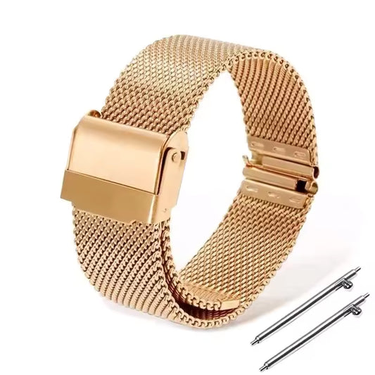 Correa Milanesa Gold Acero Inoxidable 24mm