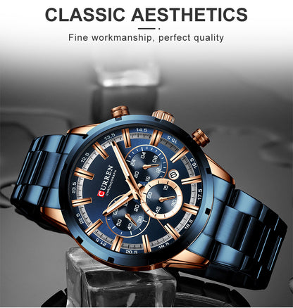 Reloj CURREN Blue Deportivo Acero Inoxidable