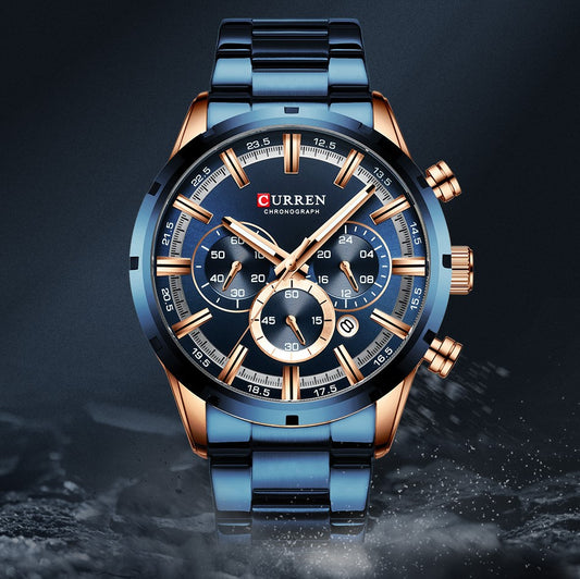 Reloj CURREN Blue Deportivo Acero Inoxidable