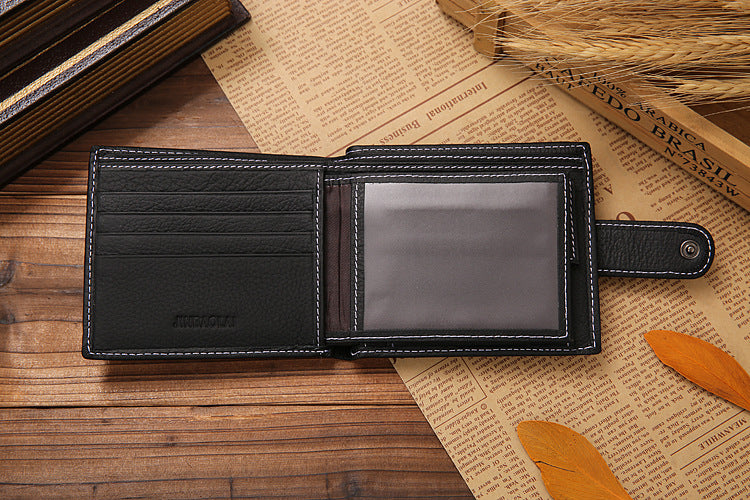 Billetera JINBAOLAI de Cuero Classic Elegant