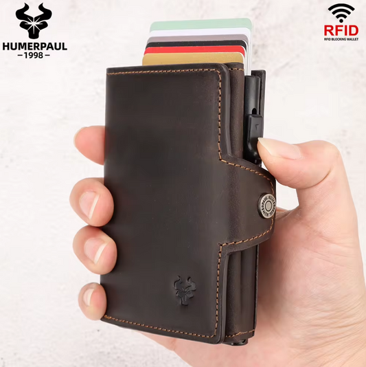 Billetera HUMERPAUL Tarjetero Cuero Genuino ORIGINAL