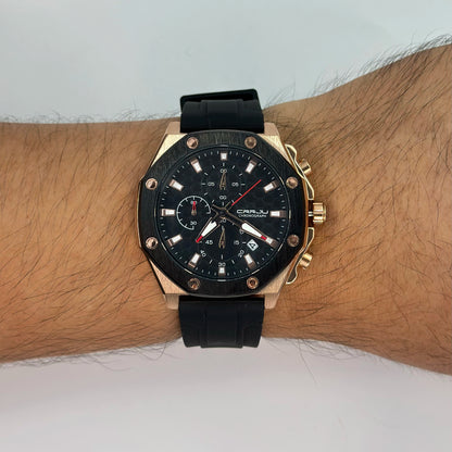 Reloj CRRJU Black Cronógrafo Original