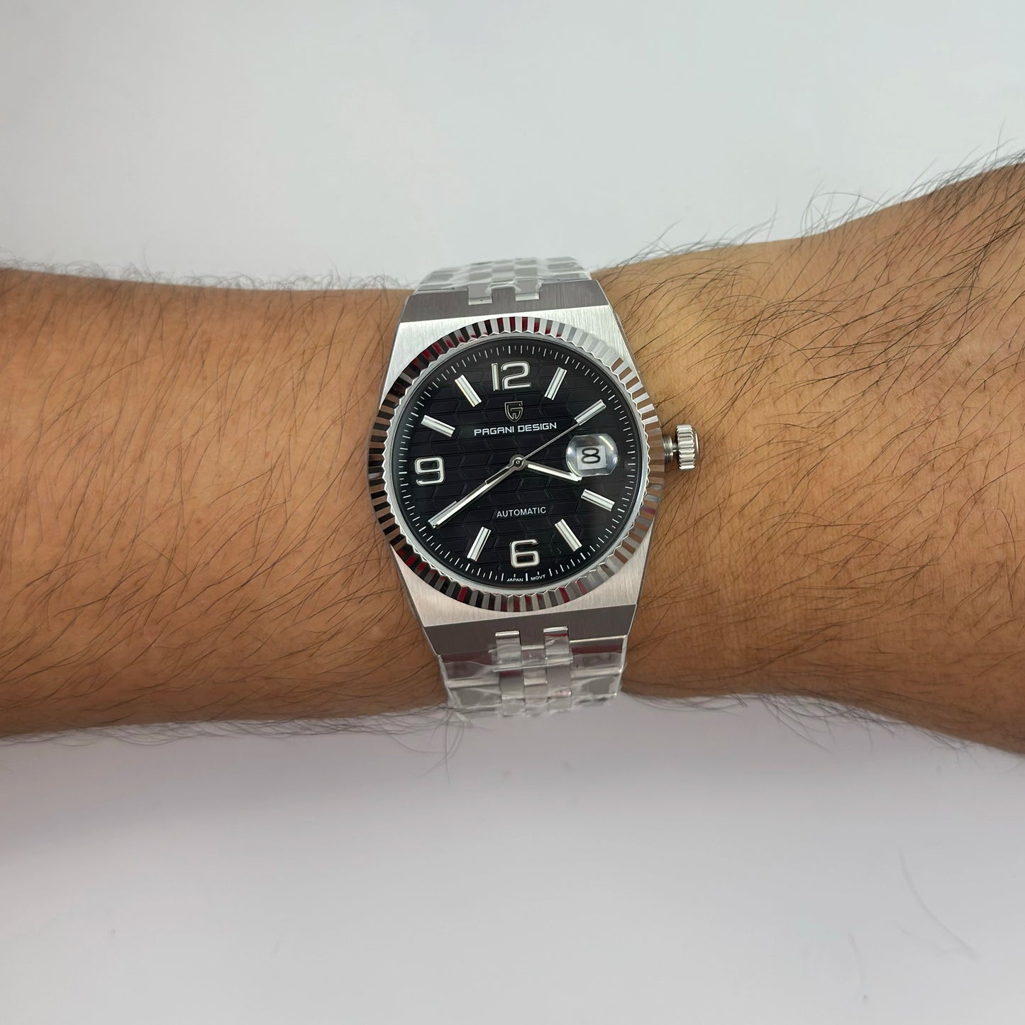 Reloj Automático PAGANI DESIGN Inspiración Land-Dweller Plata Black (PDYS027)