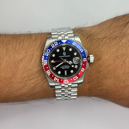 Reloj Automático PAGANI DESIGN GMT MASTER II Jubilee Pepsi (PD1662)
