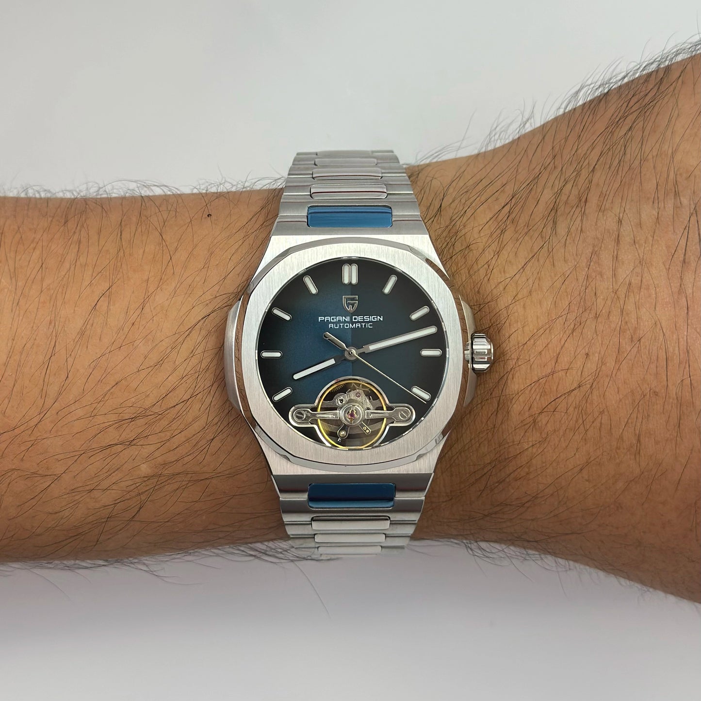 Reloj Automático PAGANI DESIGN Open Heart Blue (PDYS025)