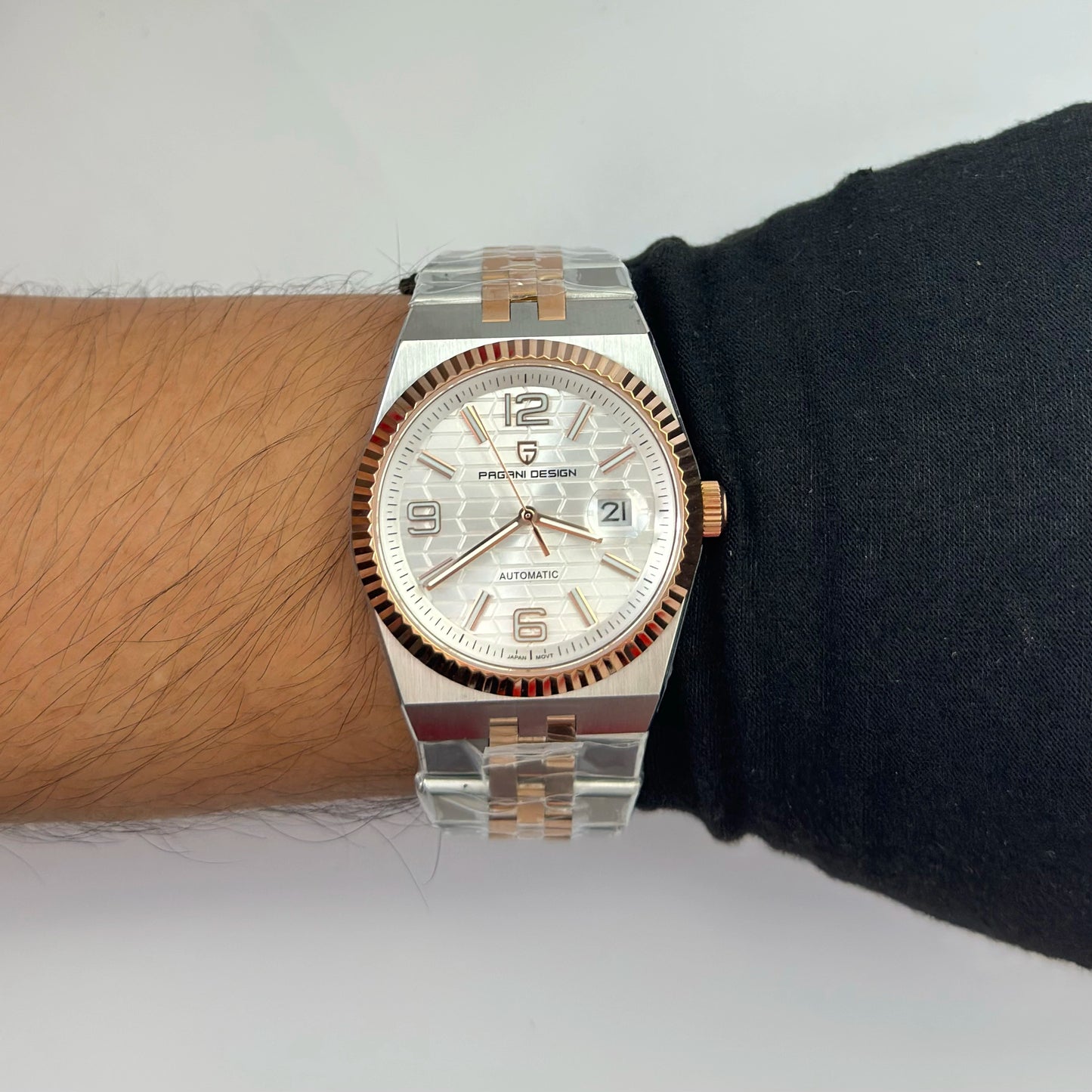 Reloj Automático PAGANI DESIGN Inspiración Land-Dweller Silver Rose (PDYS027)