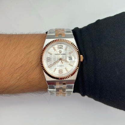 Reloj Automático PAGANI DESIGN Inspiración Land-Dweller Silver Rose (PDYS027)
