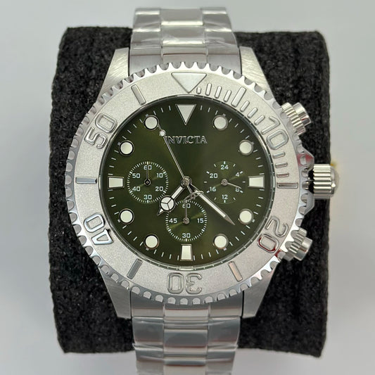 Reloj INVICTA Pro Driver Silver Green 200Metros 47mm