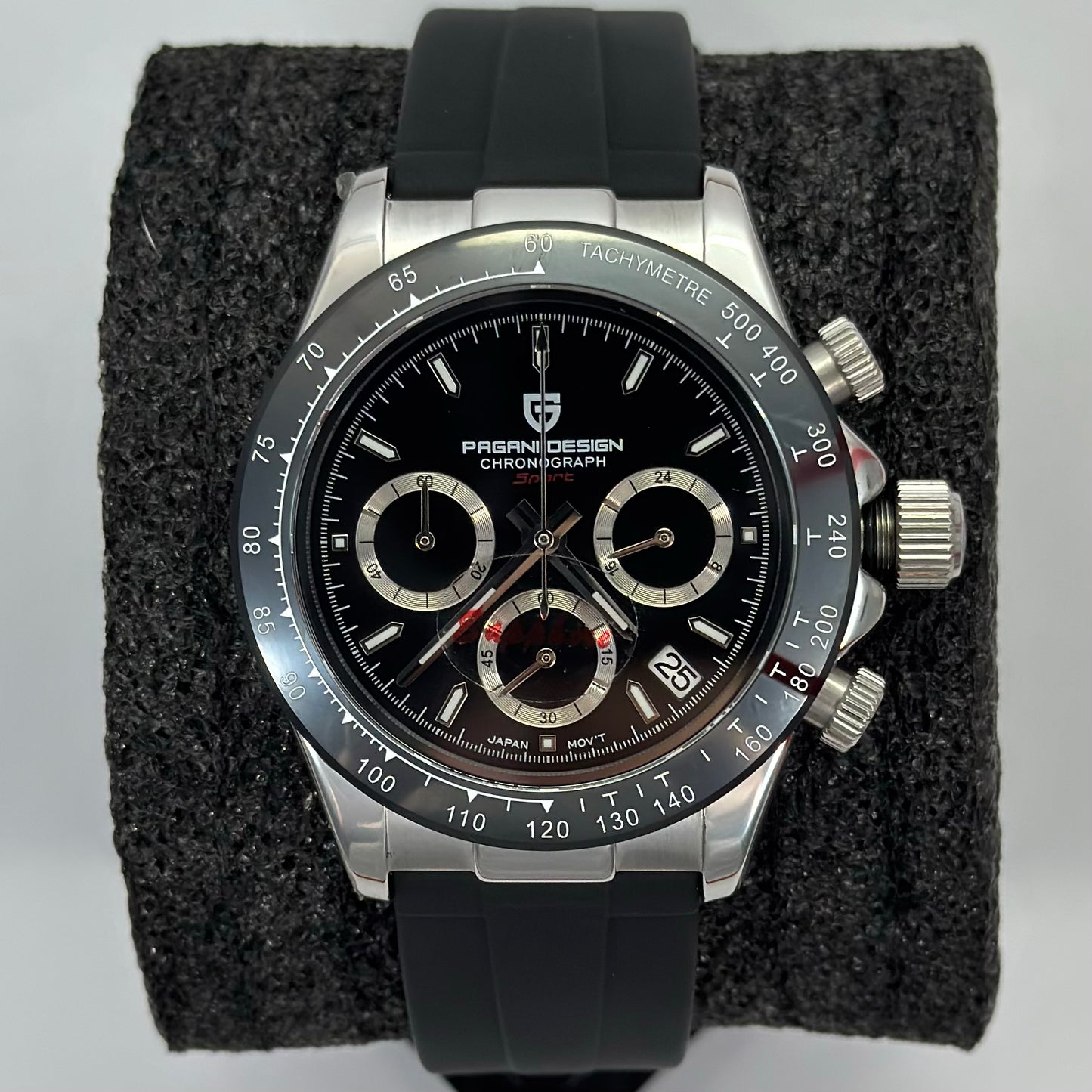 Reloj PAGANI DESIGN Daytona Silver Black (PD1644)