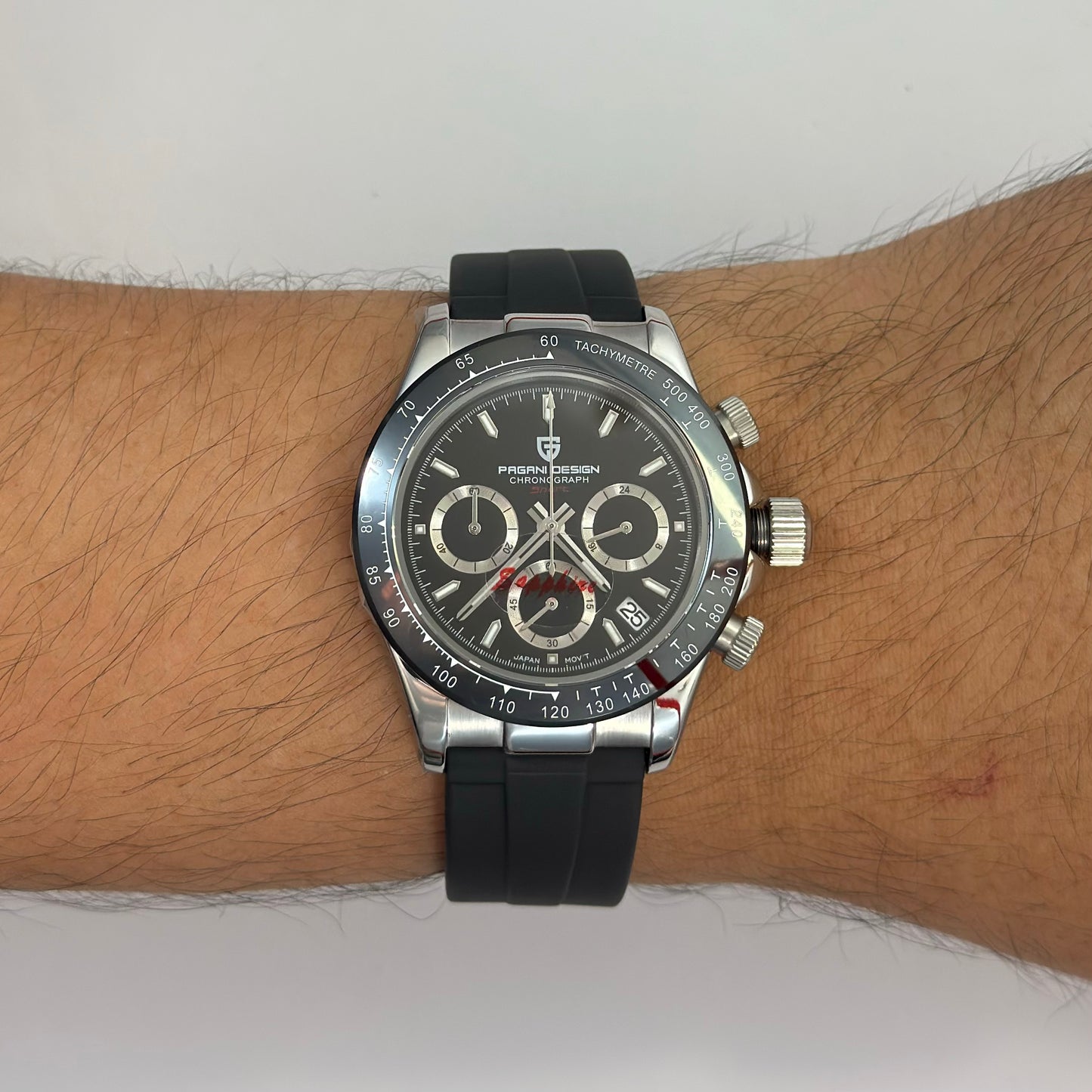 Reloj PAGANI DESIGN Daytona Silver Black (PD1644)