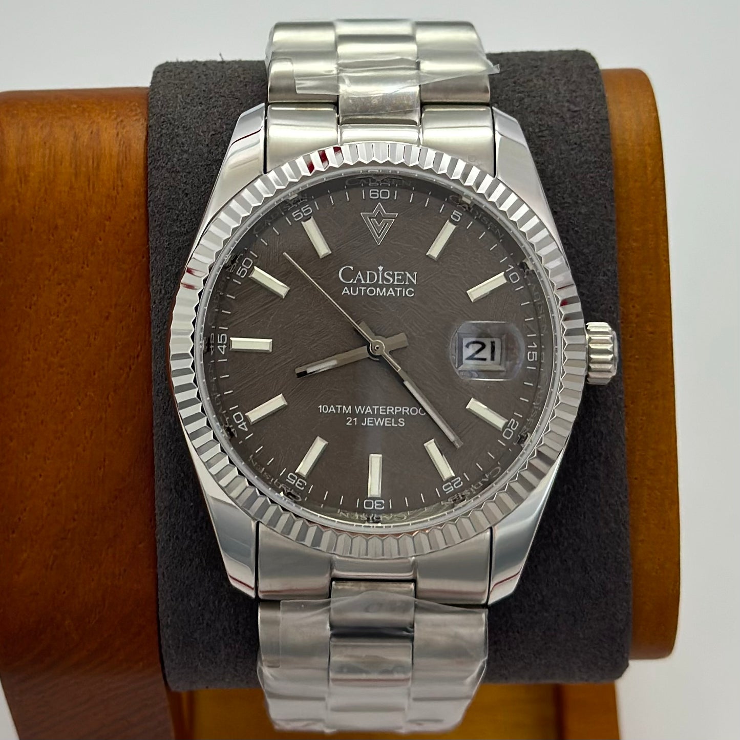 Reloj Automático CADISEN Inspiración Date Just Gris (C8214M)