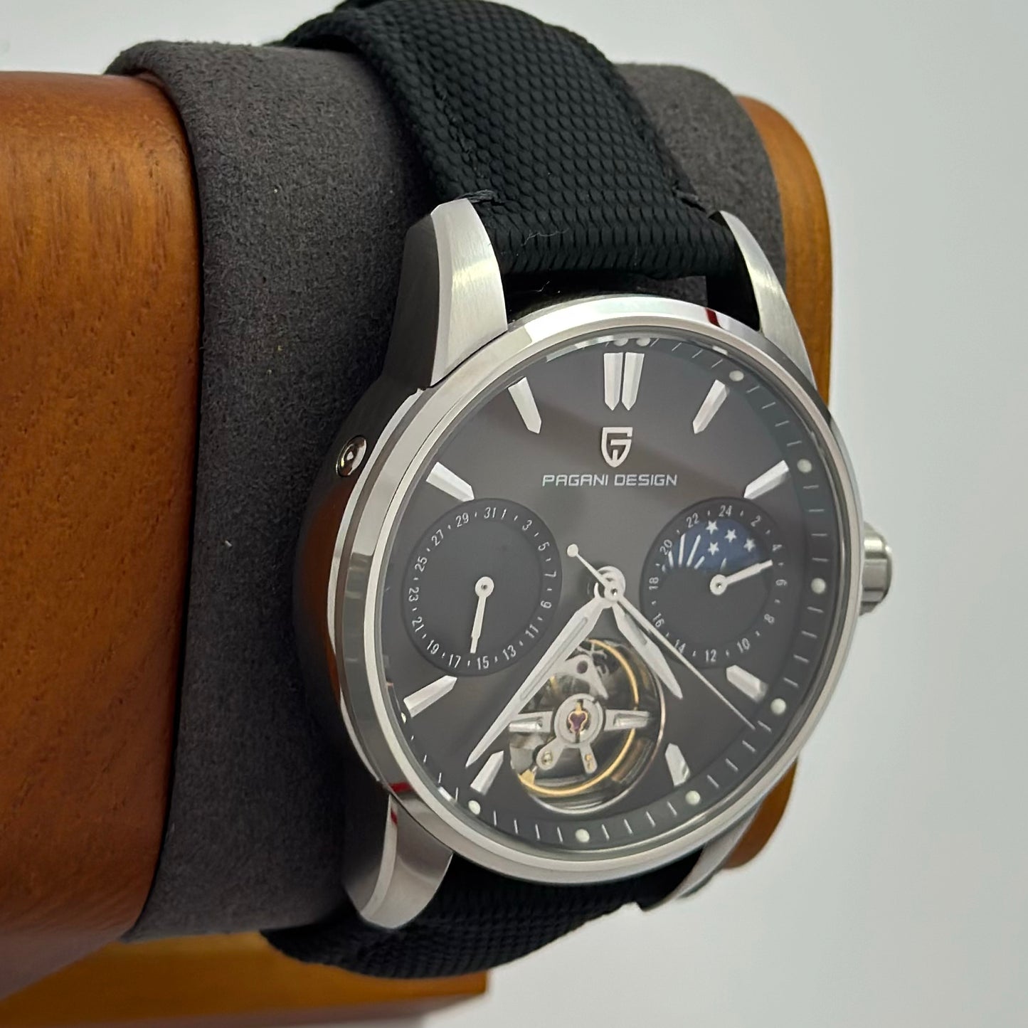 Reloj Automático PAGANI DESIGN Imperial Aurora Silver Black (PDYS021)