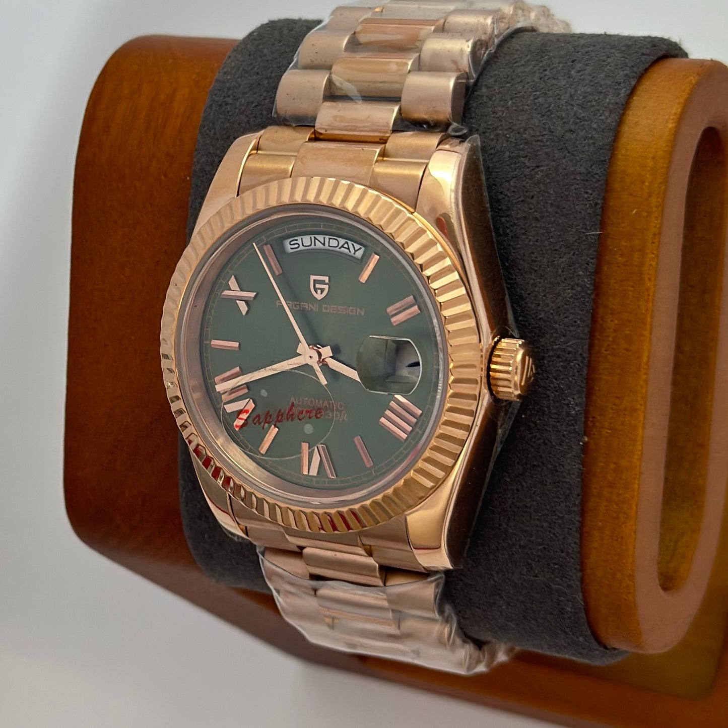 Reloj Automático PAGANI DESIGN Day-Date President Verde Oliva (PD1752)