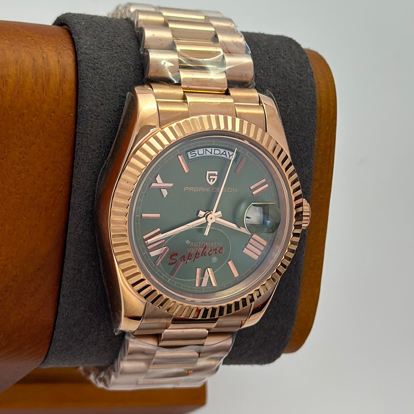 Reloj Automático PAGANI DESIGN Day-Date President Verde Oliva (PD1752)