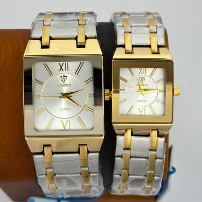 Reloj de Parejas LIEBIG Acero Inoxidable GoldWhite