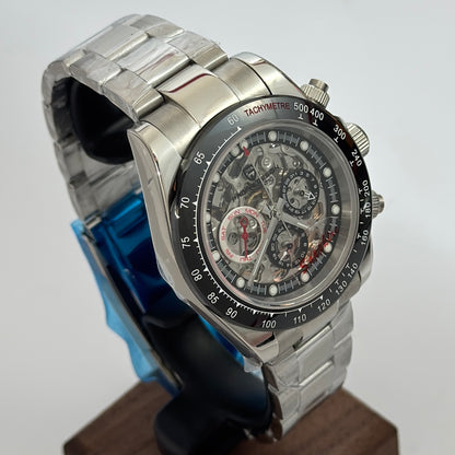 Reloj Automático PAGANI DESIGN Daytona Skeleton Black (PD1653)