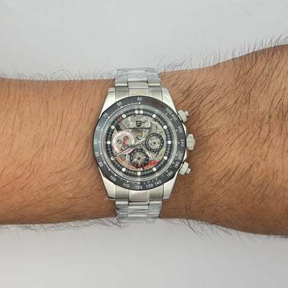 Reloj Automático PAGANI DESIGN Daytona Skeleton Black (PD1653)