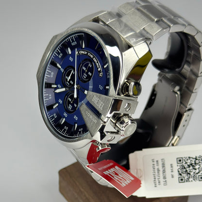 Reloj DIESEL Mega Chief Silver Blue DZ4417 51mm