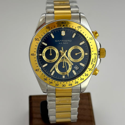 Reloj SAPPHERO Cronógrafo Gold Blue