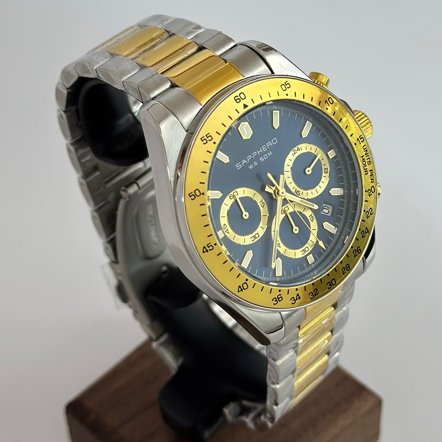 Reloj SAPPHERO Cronógrafo Gold Blue