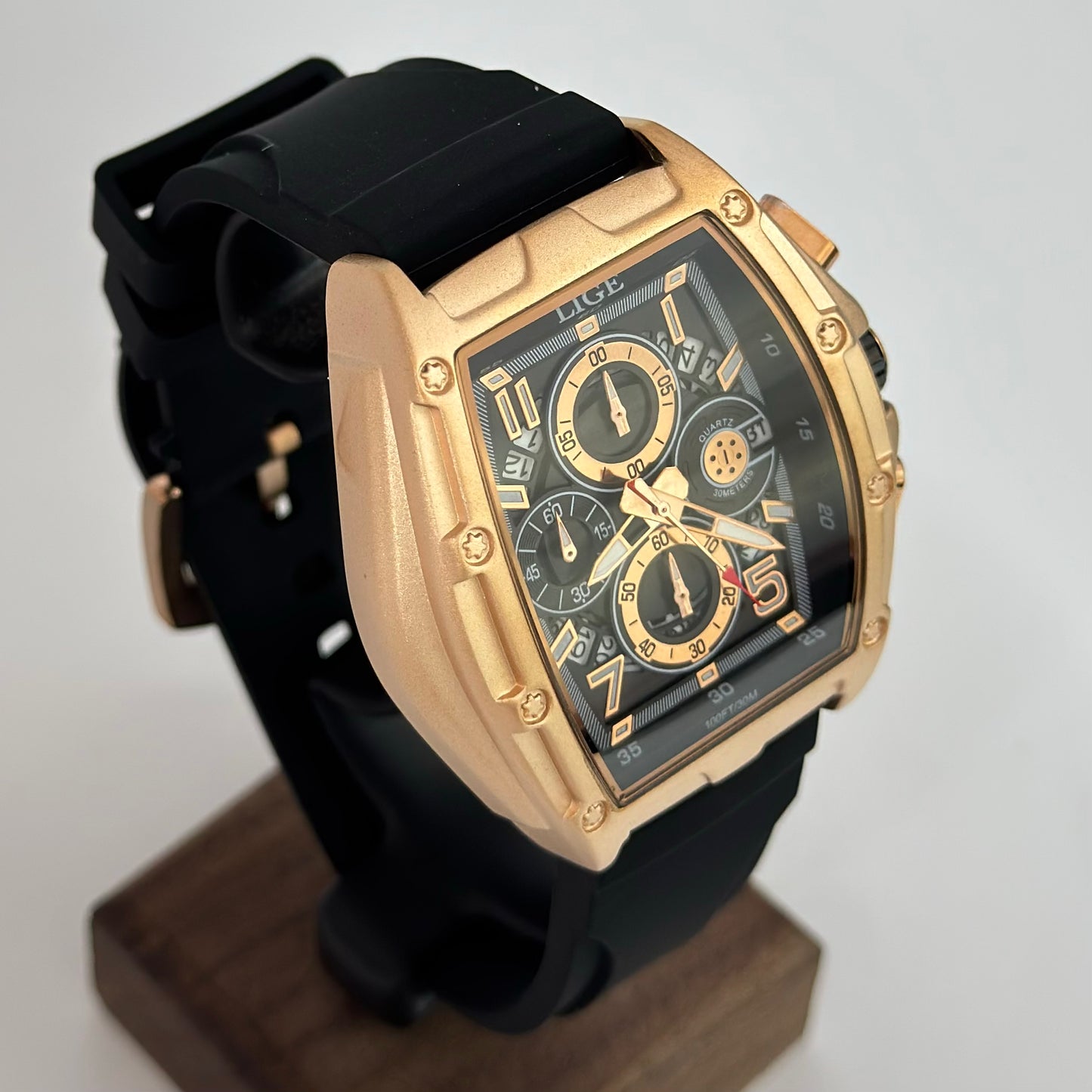 Reloj LIGE Deportivo Cronografo Gold