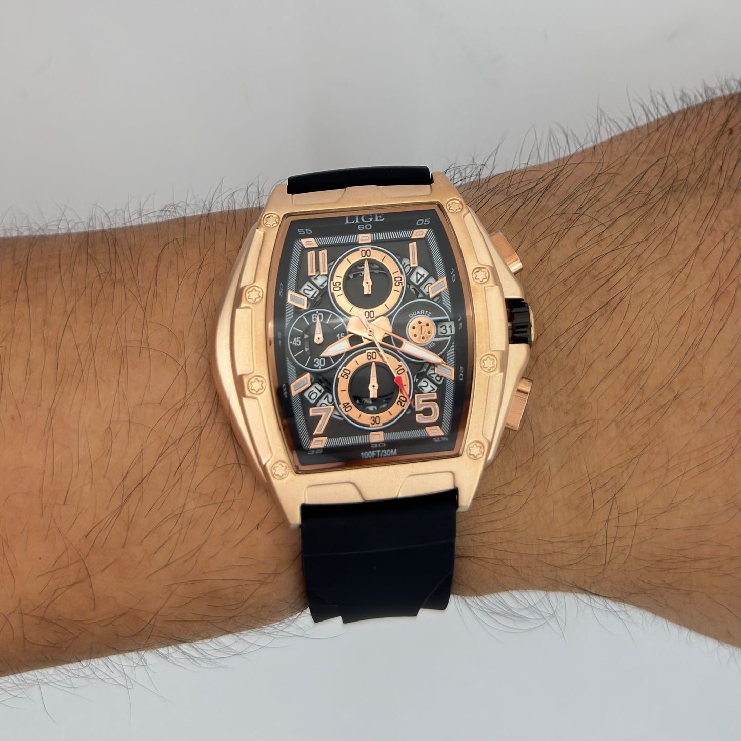 Reloj LIGE Deportivo Cronografo Gold