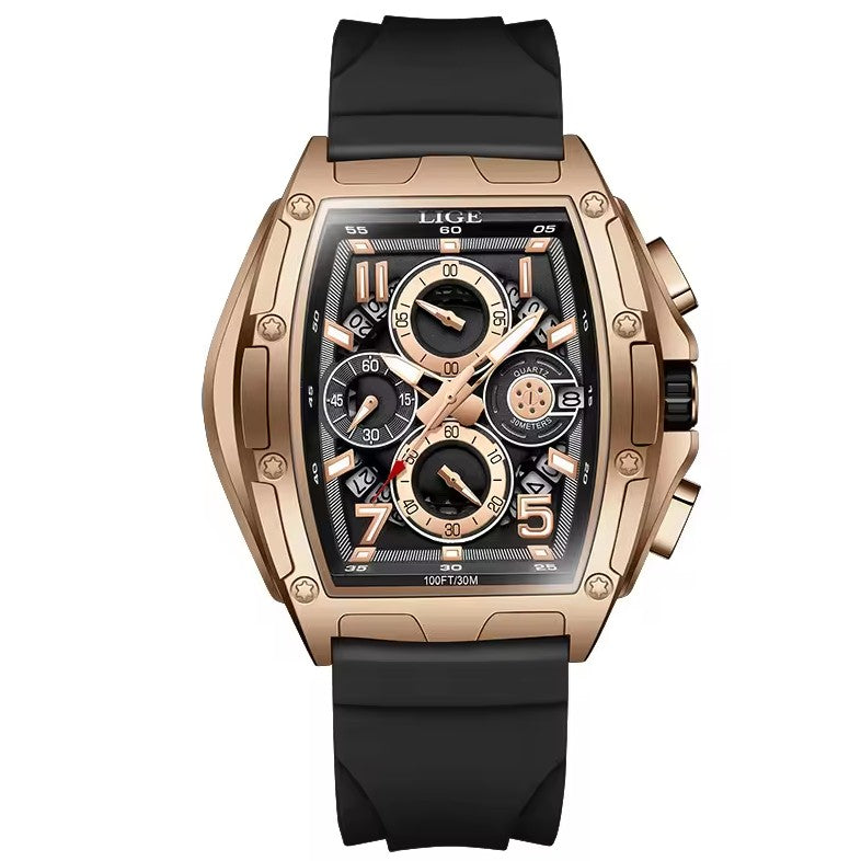 Reloj LIGE Deportivo Cronografo Gold