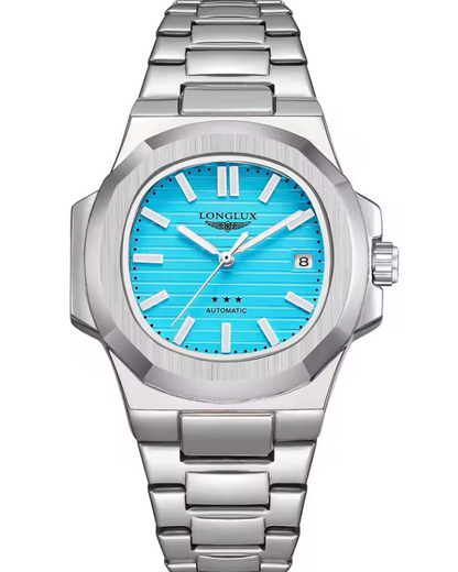 Reloj Automático Mecánico LONGLUX Sky Blue Original