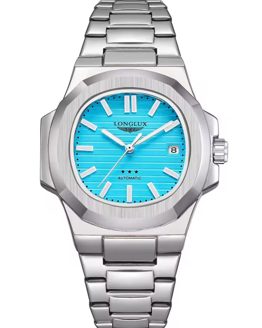 Reloj Automático Mecánico LONGLUX Sky Blue Original