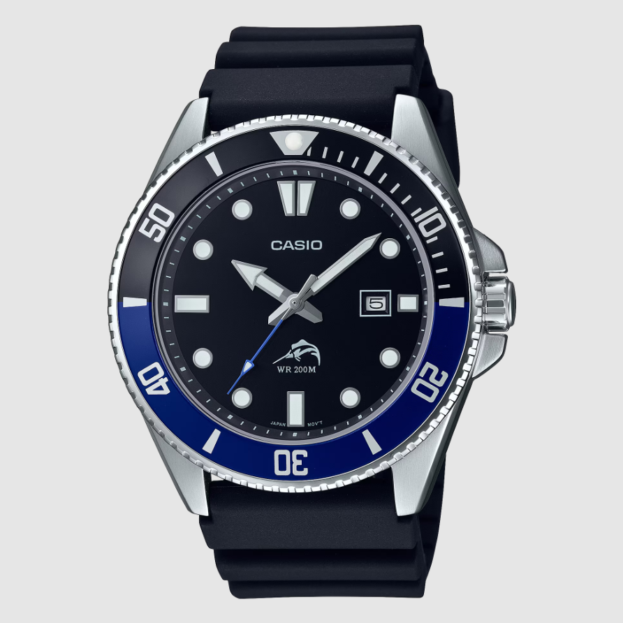 Reloj CASIO Duro Marlin Batman Acuático 200 metros MDV106B-1A1V