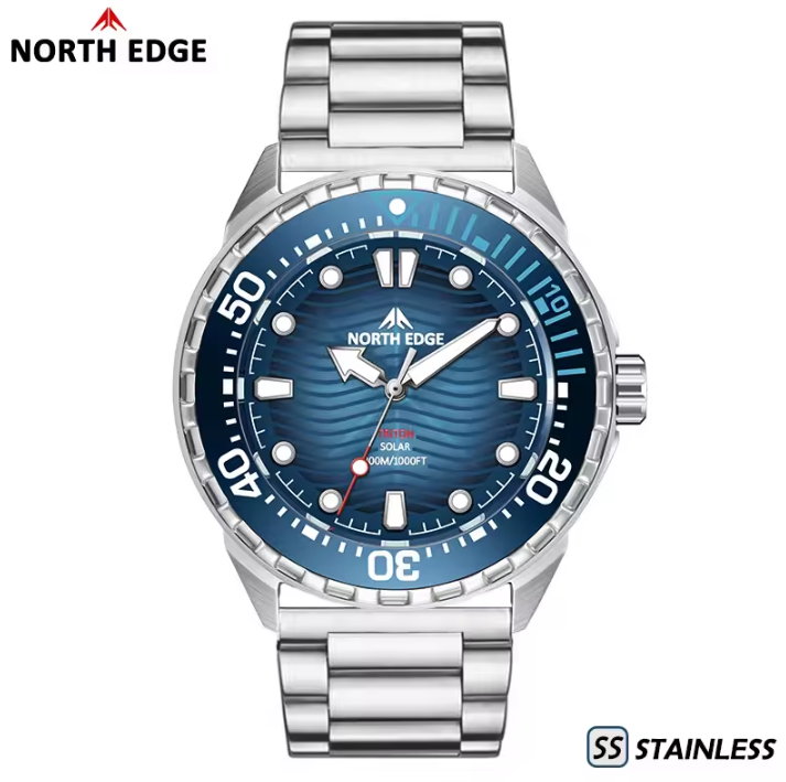 Reloj NORTH EDGE Triton Energía Solar 300 Metros