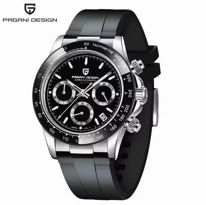 Reloj PAGANI DESIGN Daytona Silver Black (PD1644)