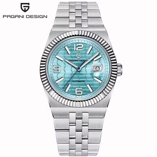 Reloj Automático PAGANI DESIGN Inspiración Land-Dweller Silver SkyBlue (PDYS027)
