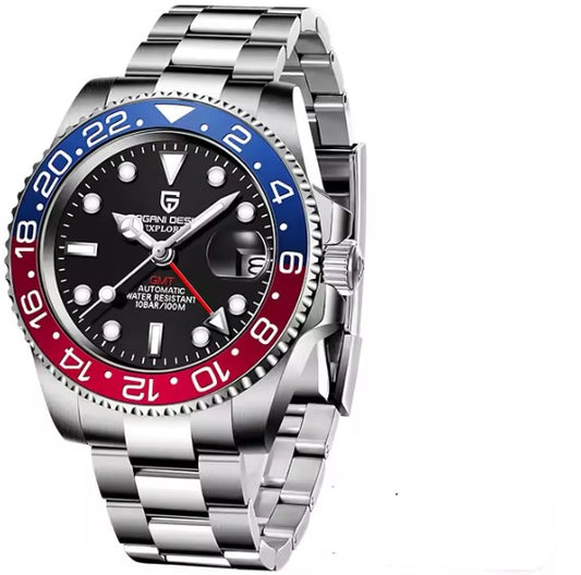 Reloj Automático PAGANI DESIGN GMT MASTER II Oyster Pepsi (PD1662)