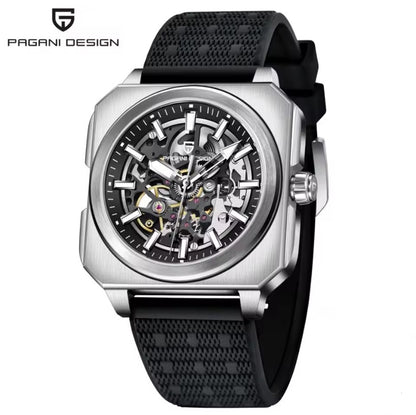 Reloj Automático PAGANI DESIGN Skeleton Black (PD1791)