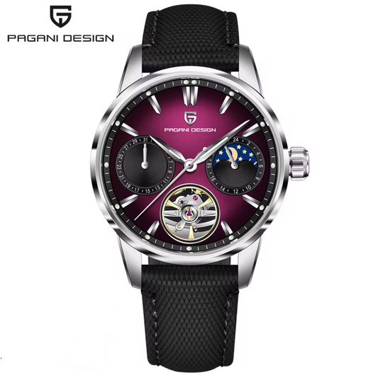 Reloj Automático PAGANI DESIGN Imperial Aurora Silver Red(PDYS021)