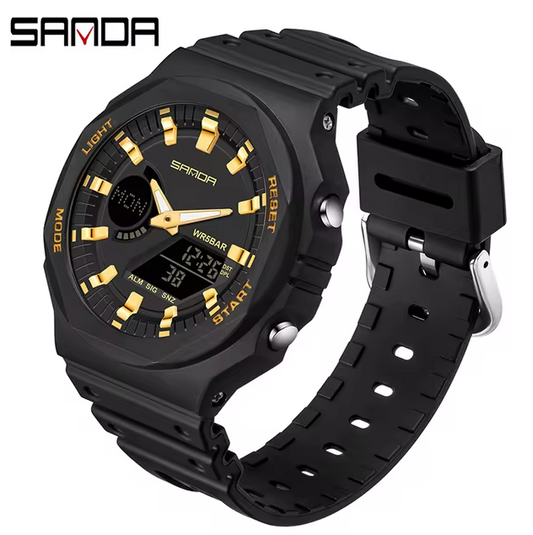 Reloj SANDA Deportivo Gold Militar